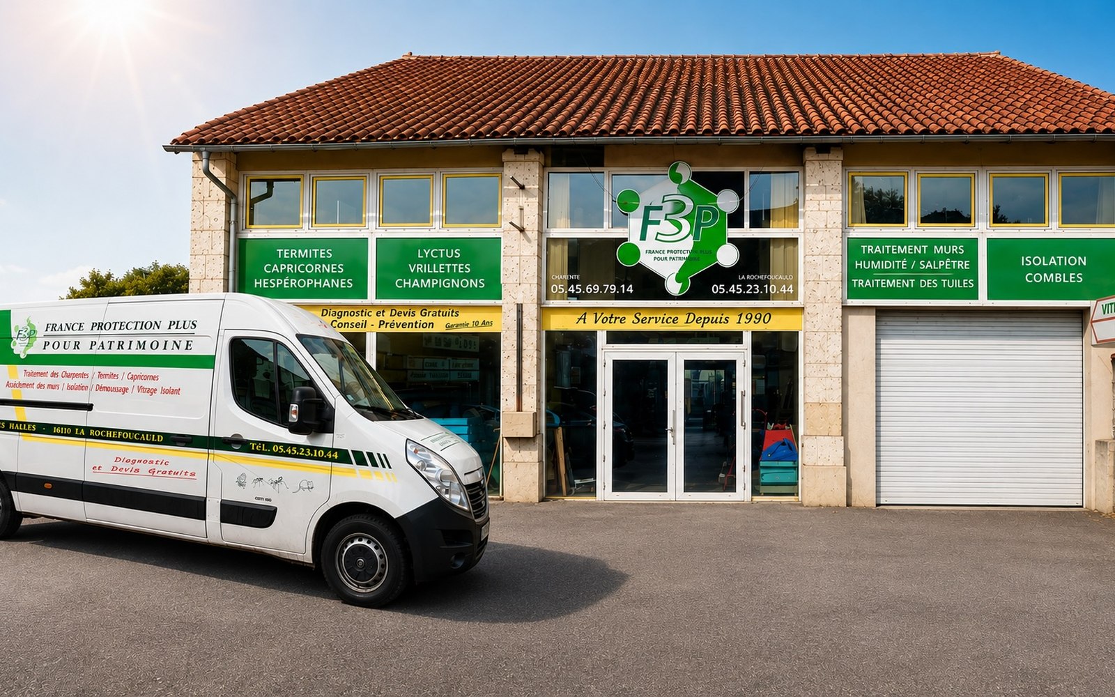 Agence F3P et véhicules d'intervention en Charente